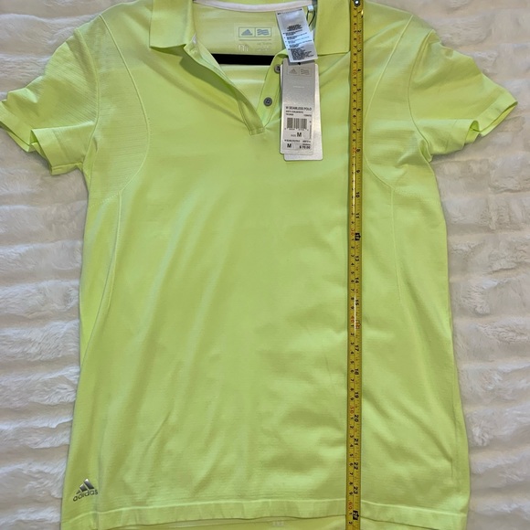 adidas Seamless Women’s Golf Polo SS Neon Green M - Picture 4 of 8